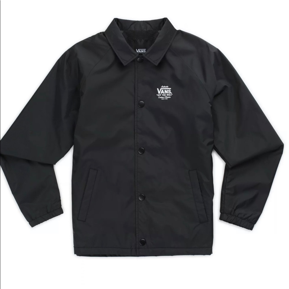 Boys vans coach jacket sz large